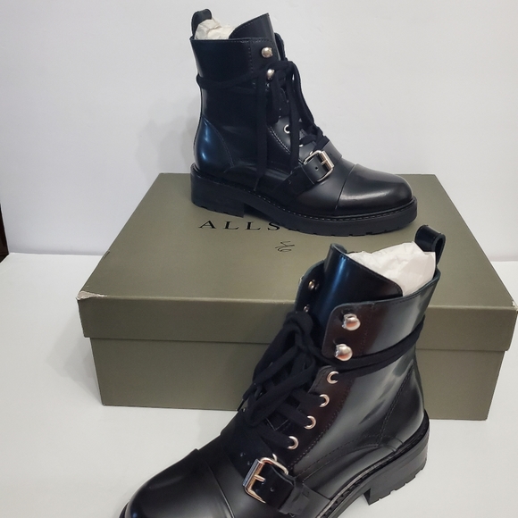 ALLSAINTS DONITA LEATHER LUG SOLE BOOT - Picture 2 of 13
